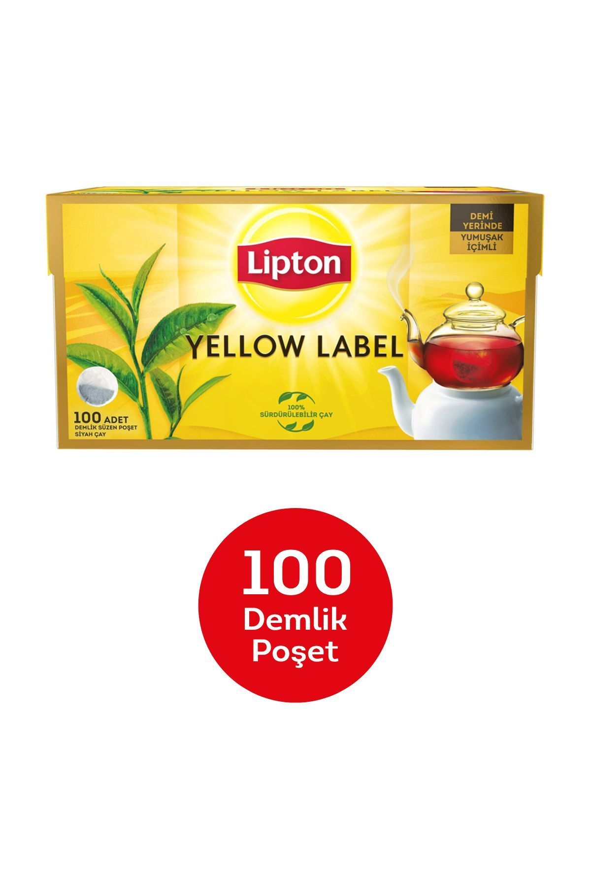 Lipton Yellow Label 100'lu Demlik Poset Cay