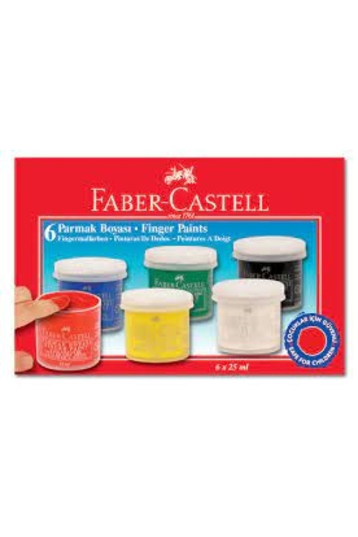 Faber Castell Parmak Boyası 6 Renk X 25 Ml.