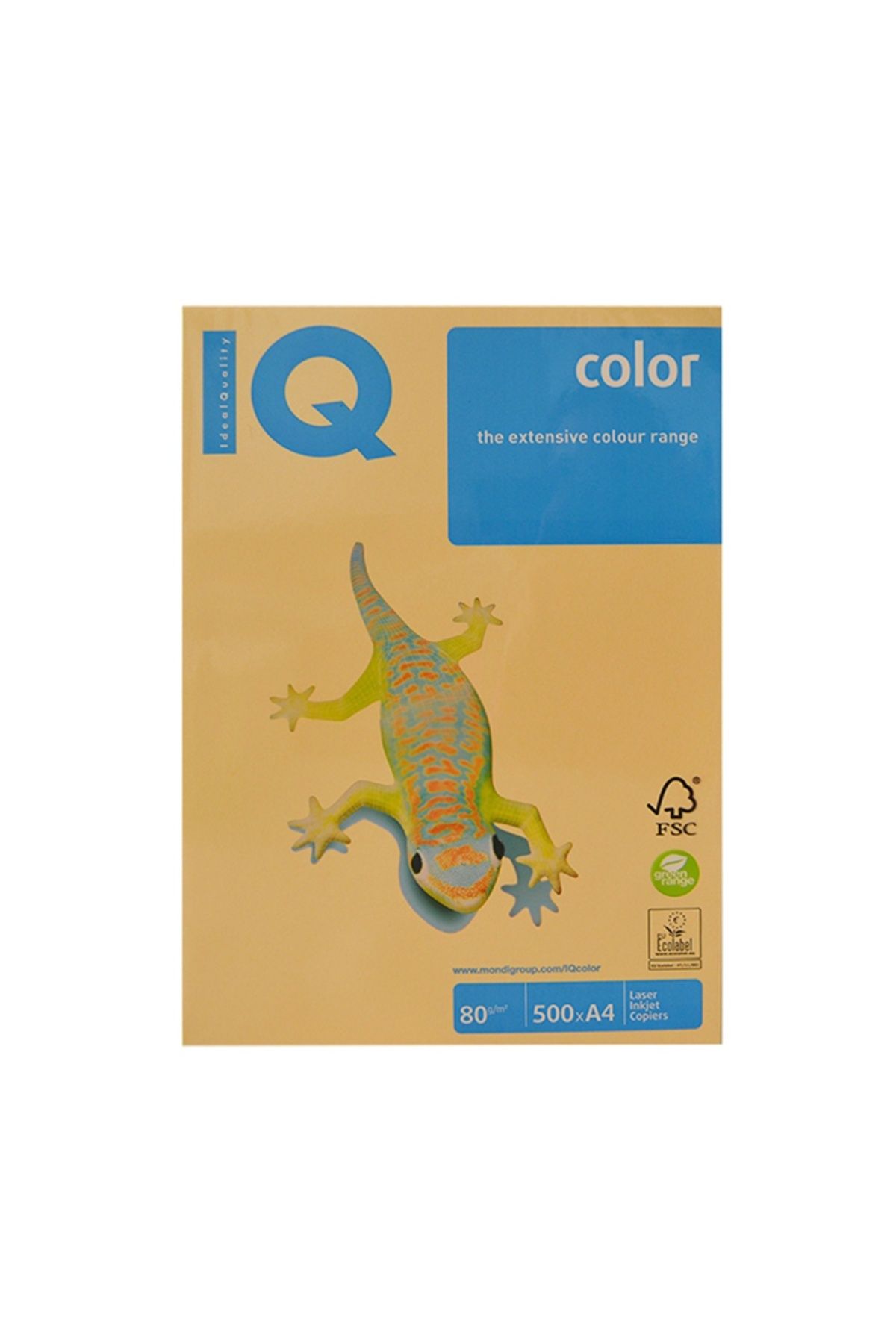nina zone Mondi IQ Color Renkli Fotokopi Kağıdı A4 80 Gram 500 Altın Sarısı