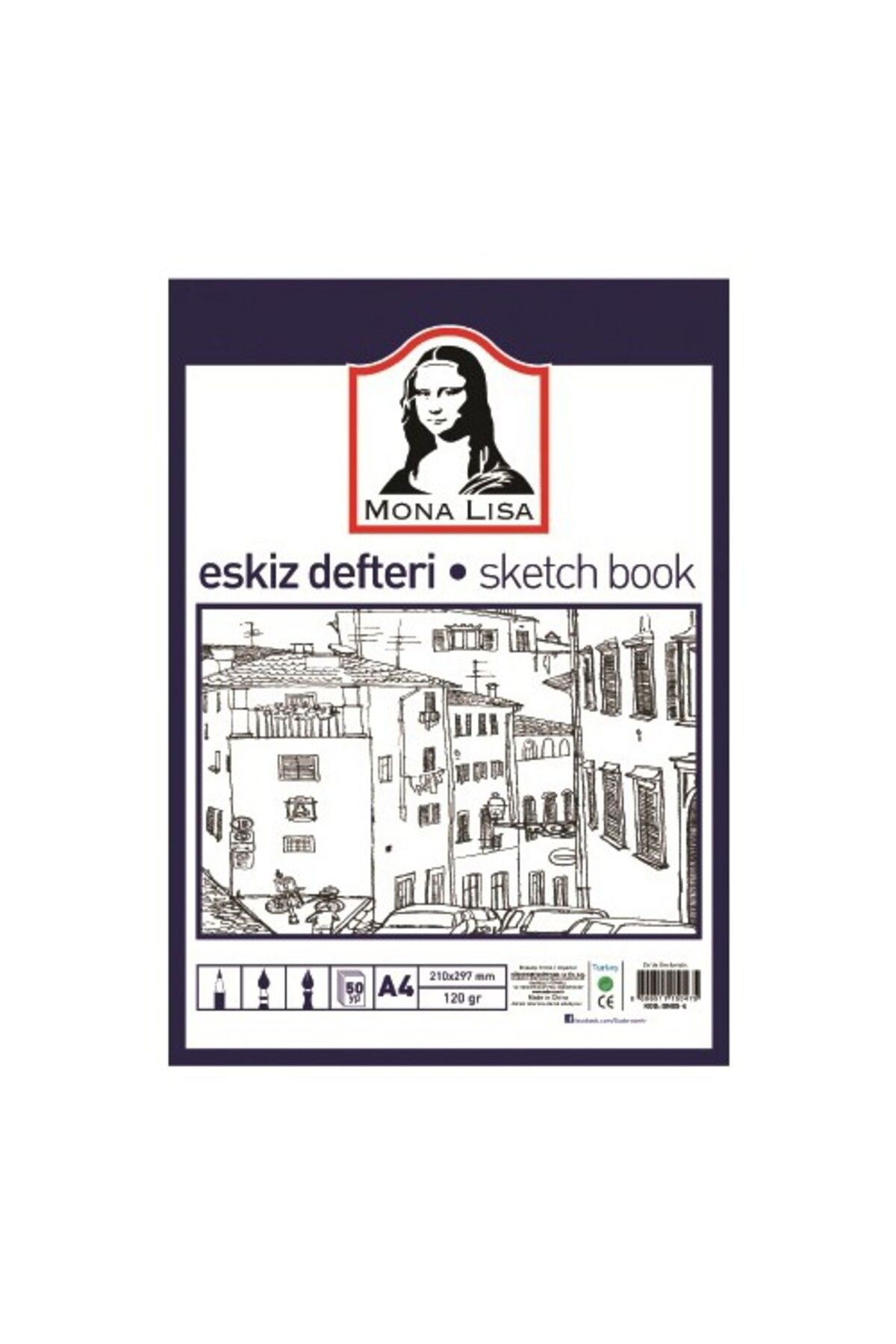 Südor Eskiz Defteri (SKETCH BOOK) A4 120 G 50 Yp / Bn05-4