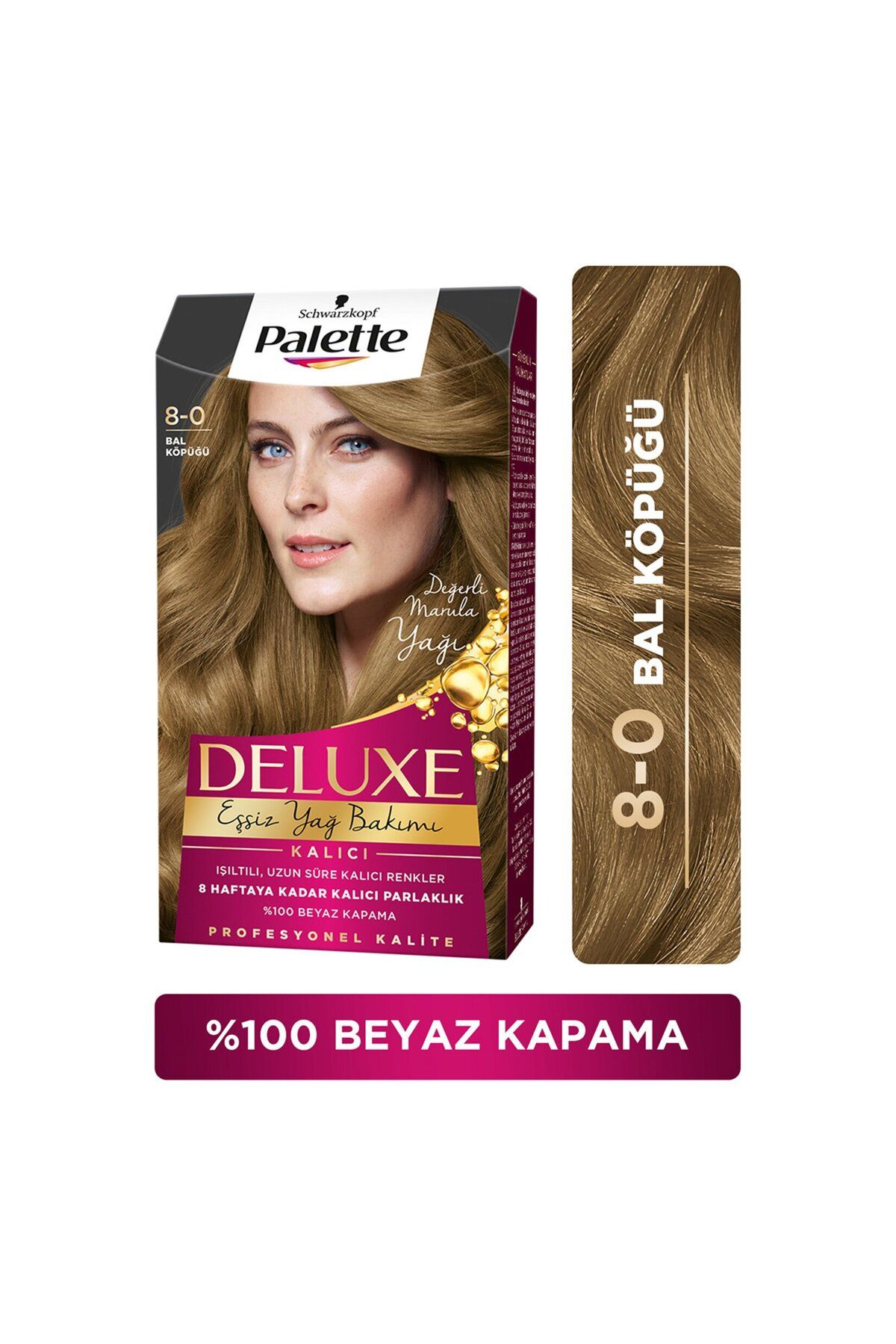Palette Deluxe Saç Boyası Bal Köpüğü 8-0