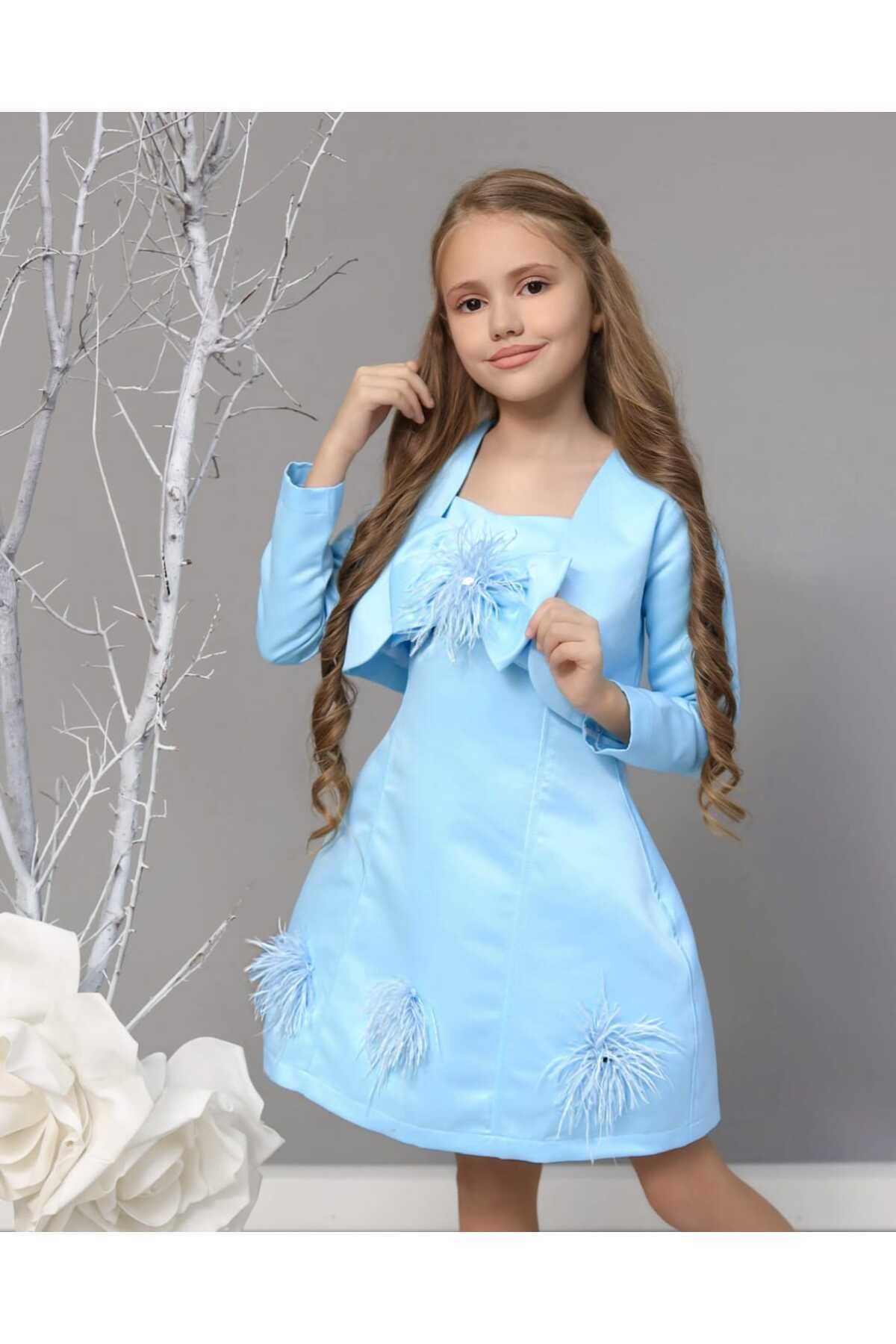 By Feyza Kids Collection Kız Çocuk Şık Özel Gün Elbise Set