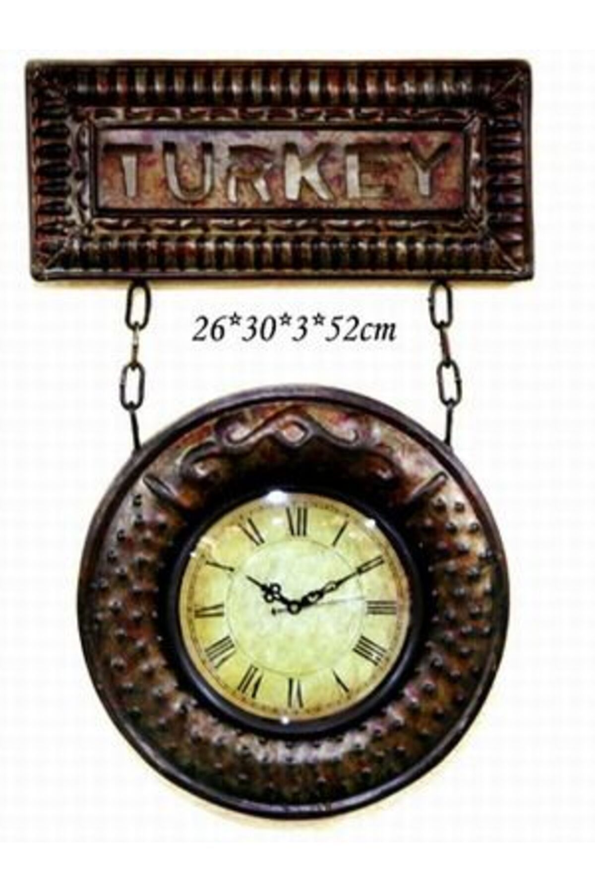 Lucky Art Sarkaçlı Turkey Duvar Saati