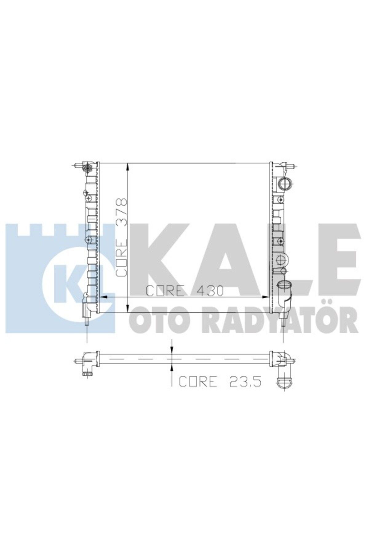 KALE Radyatör Normal R19 1400cc-1.6 Karbüratörlü 2 Sıra Al Pl Sistem