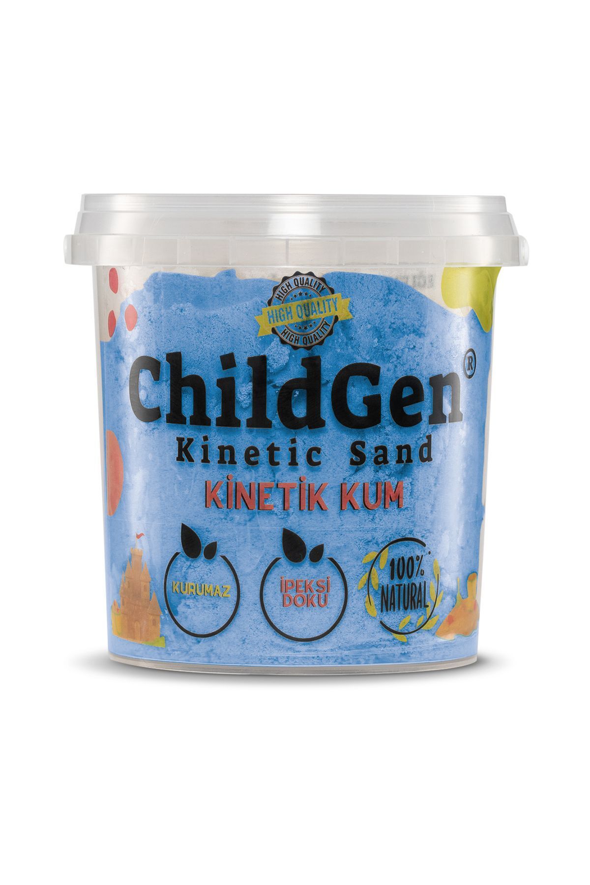 ChildGen Doğal Kinetik Kum - Mavi - 500 gr