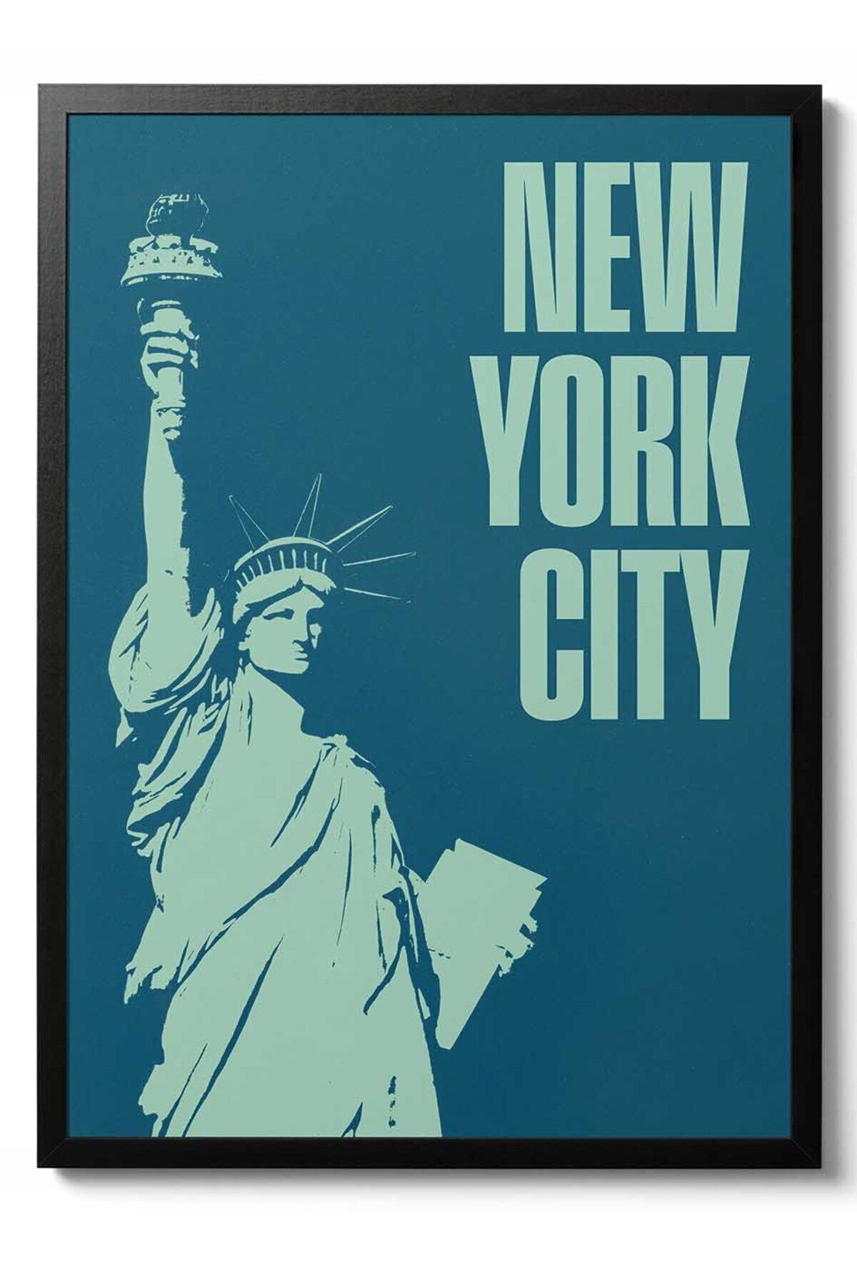 Taranist Çerçevesiz Poster New York Özgürlük Heykeli Sanatsal Kuşe Kağıt Duvar Dekorasyonu 33x48 Cm
