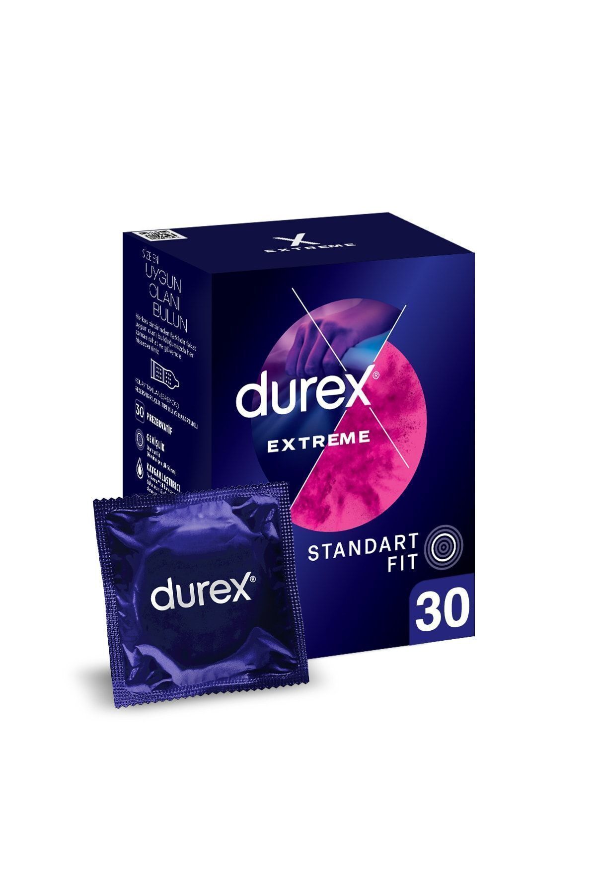 Durex Extreme 30lu Geciktiricili ve Tırtıklı Prezervatif