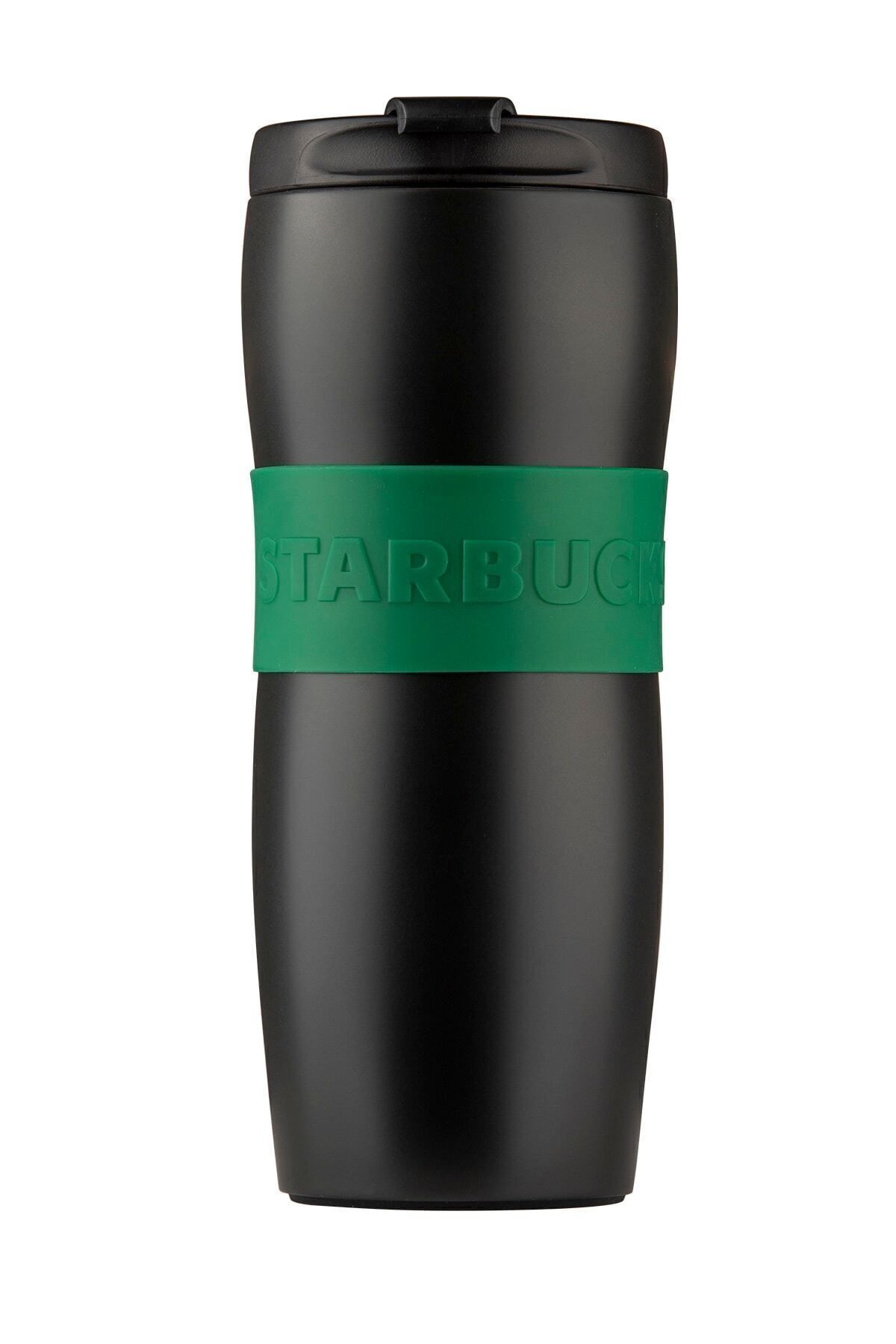 Starbucks Yeşil Şeritli Siyah Termos 355 Ml