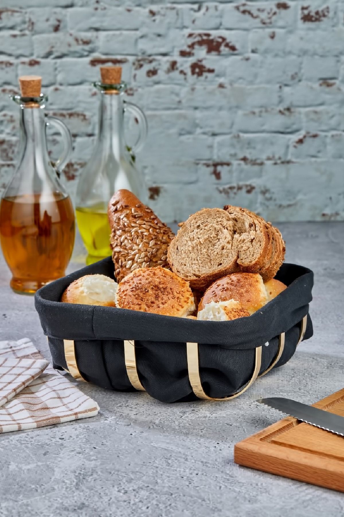 Porsima 2932 Metal Ekmeklik Ekmek Kutusu Ekmek Saklama Kabı Gold