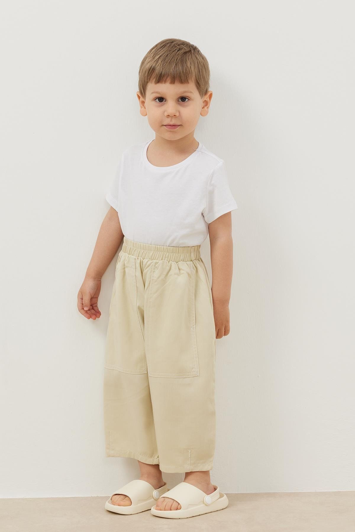 Fahhar Kids Çift İğne Modal Pantolon Bej