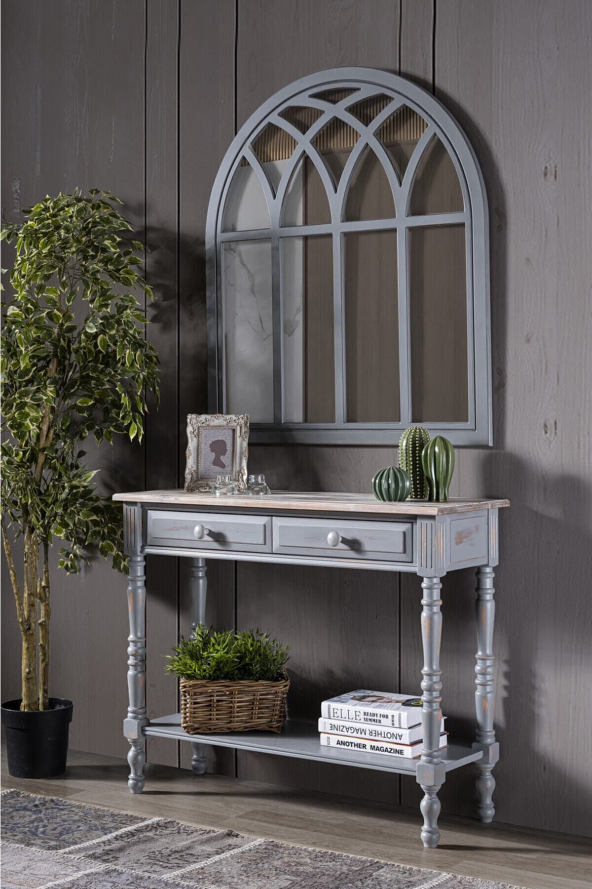 Albero Home Barbery Dresuar Eskitme Gri