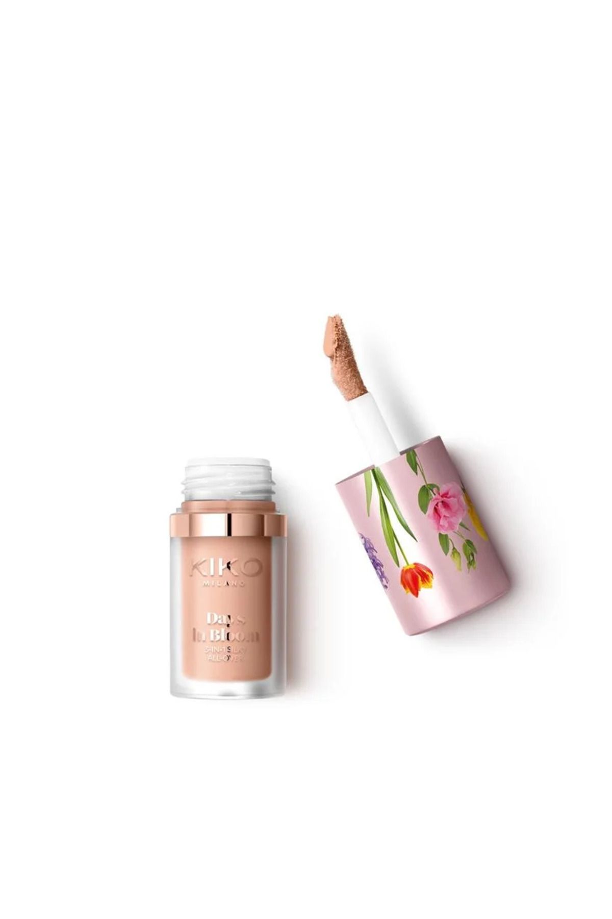 KIKO DAYS IN BLOOM 3-IN-1 SILKY ALL-OVER 3'ü 1 Arada Far,Allık ve Ruj 01 Endless Sand