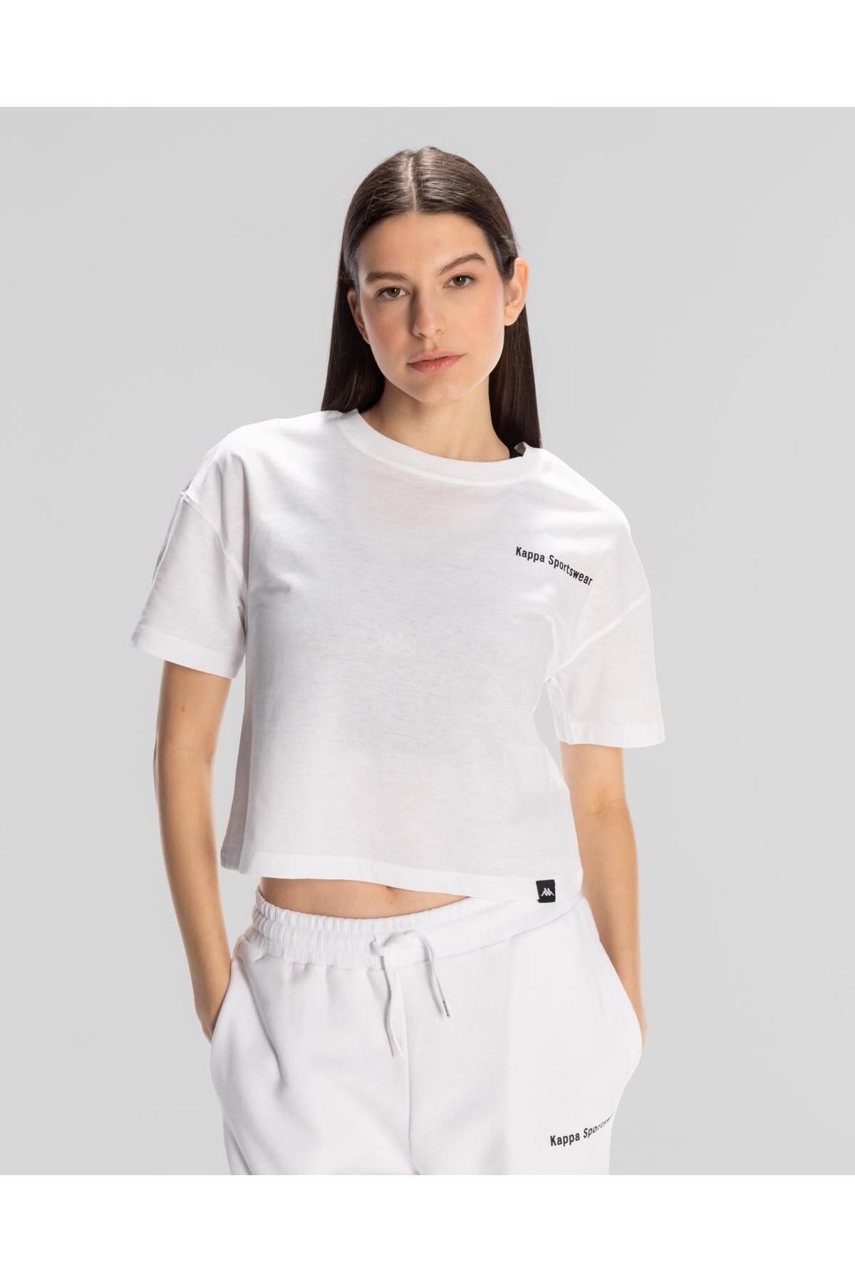 Kappa Authentic Jessa-woman-t-shirt Kadın Beyaz Regular Fit Tişört