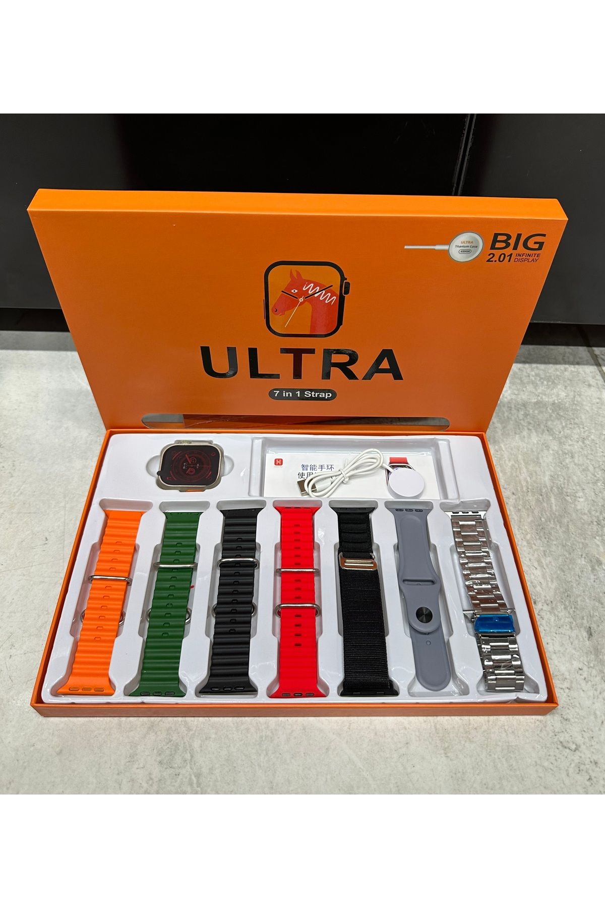 kadwex Watch Ultra2 49mm 7 Kordonlu Ios Ve Andrıod Uyumlu Akıllı Saat