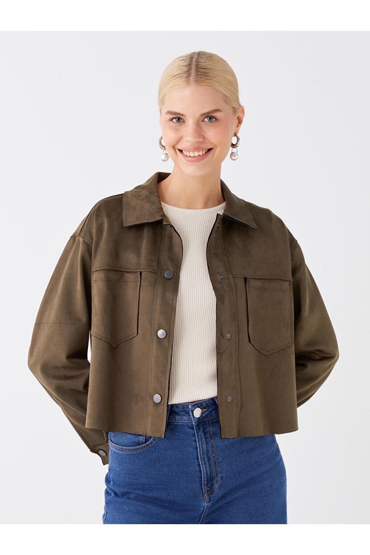 LC Waikiki LCW Vision Düz Uzun Kollu Oversize Kadın Gömlek
