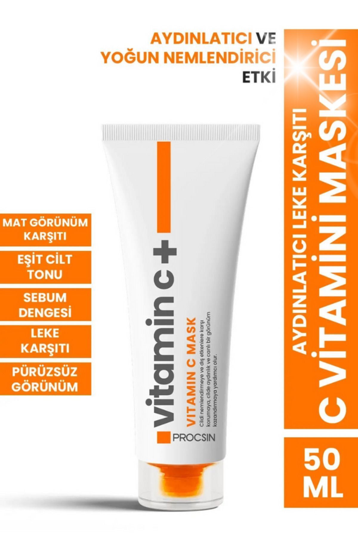 PROCSIN Aydınlatıcı Leke Karşıtı C Vitamini Maskesi 50 ML