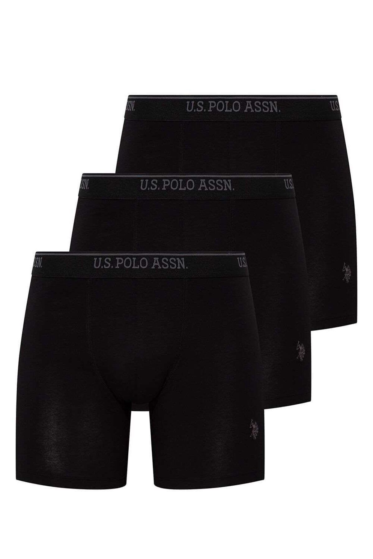 U.S. Polo Assn. U.S. Polo Assn. Erkek 3 Lü Uzun Paçalı Boxer A8.S.T0.RAP4.L5.S.4