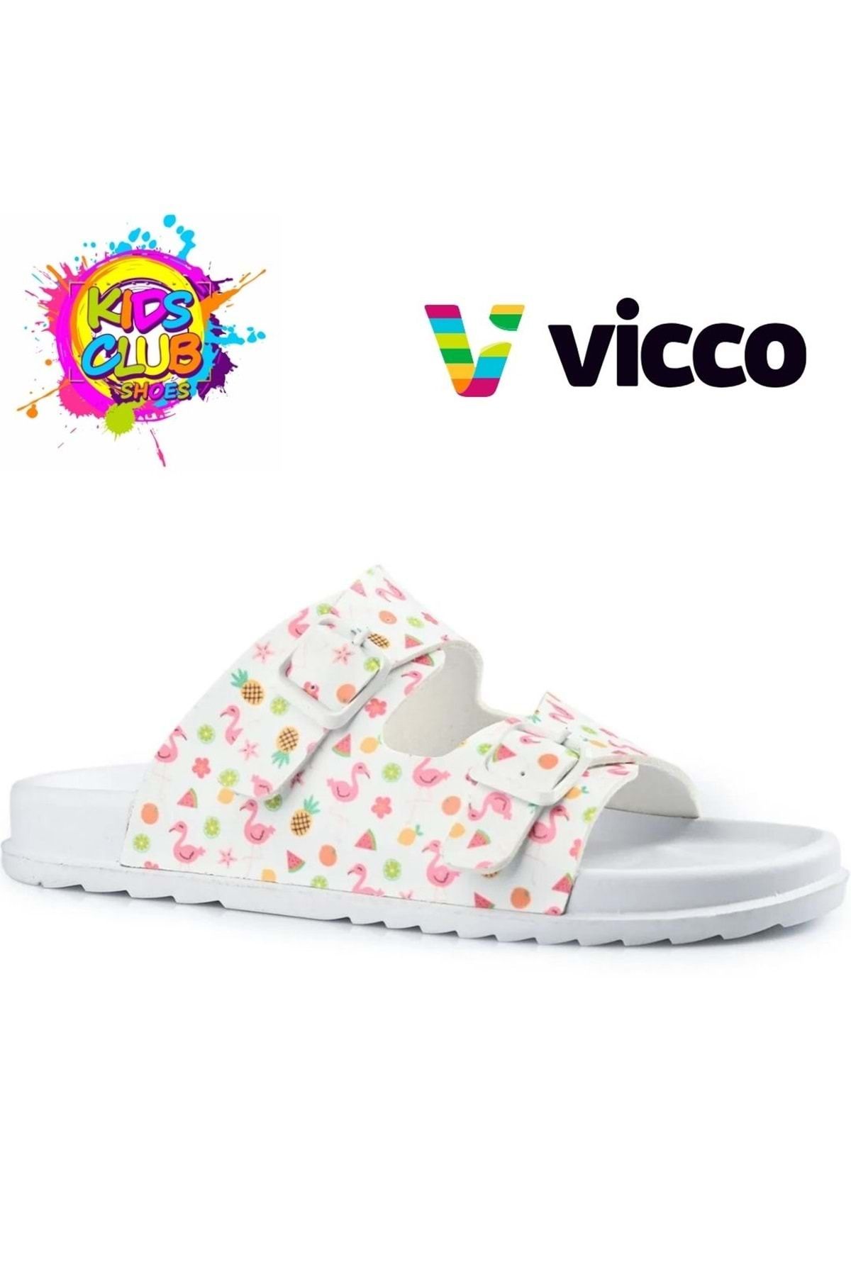 Kids Club Shoes Vicco Gibili II Ortopedik Çocuk Sandalet Terlik BEYAZ