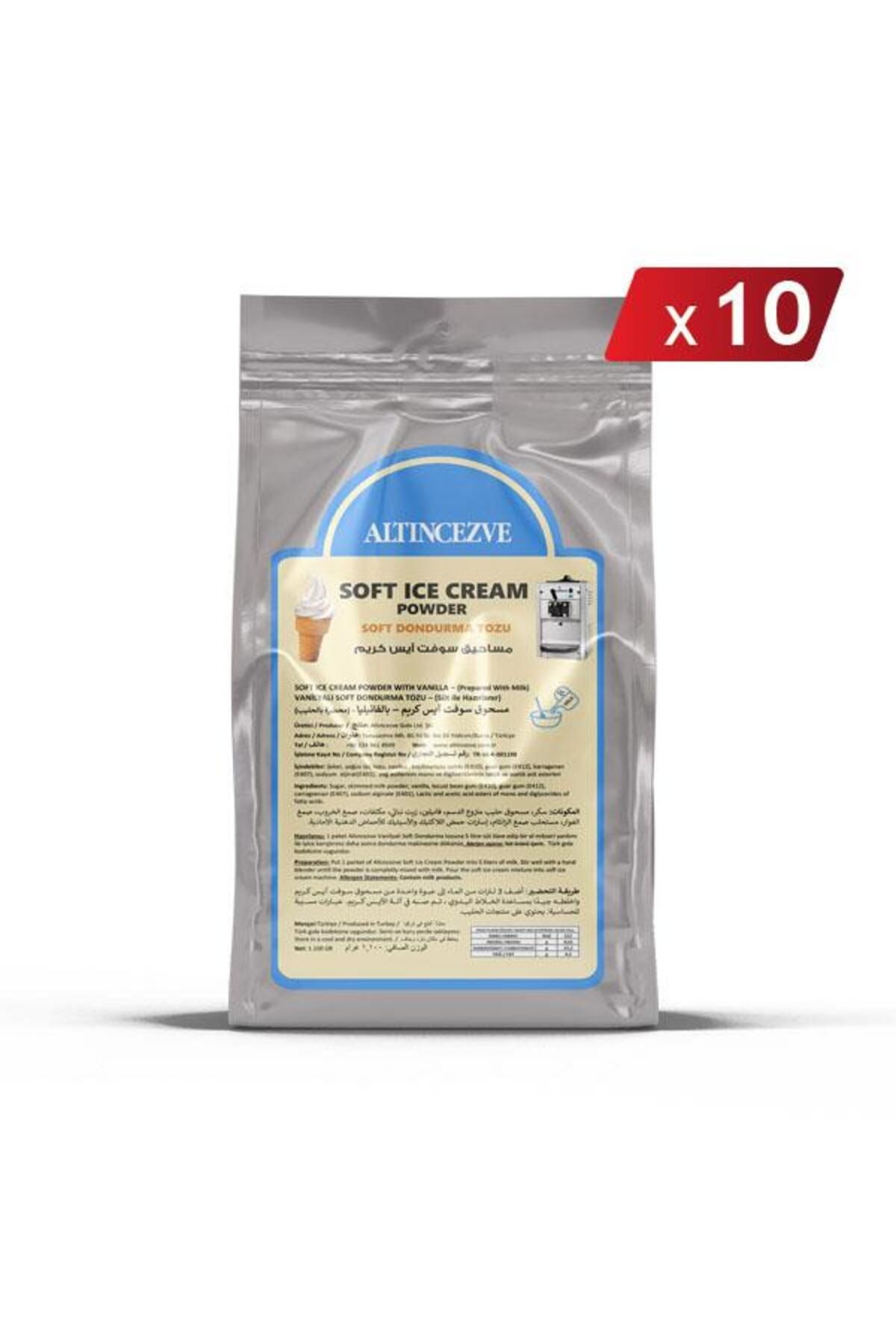 Altıncezve Soft Dondurma Tozu Vanilyalı 1.300 Gr X 10 Adet - 5l (süt)