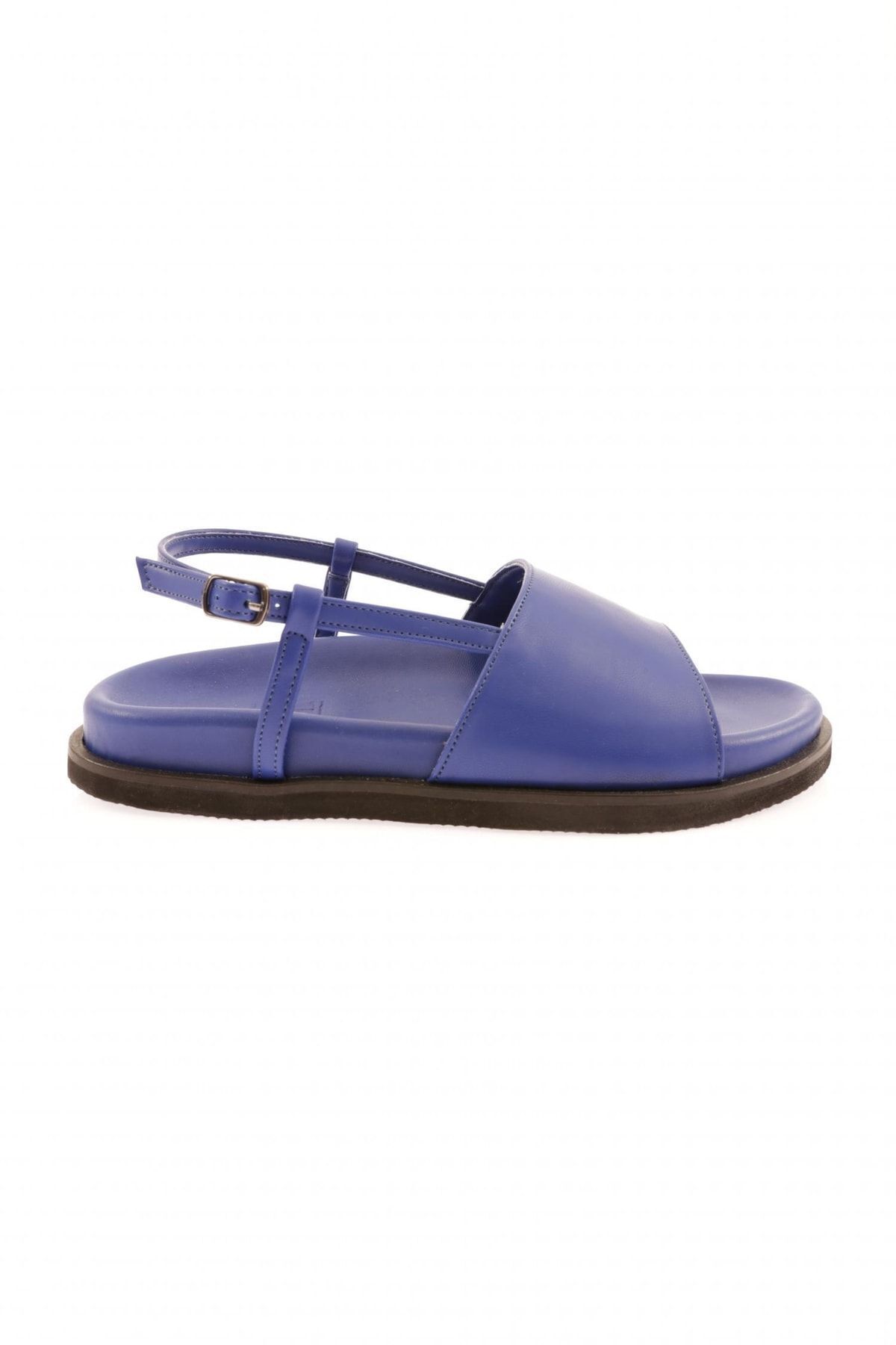 Dgn 3015-23y Kadın Kalın Bantlı Sandalet Sax Mavi