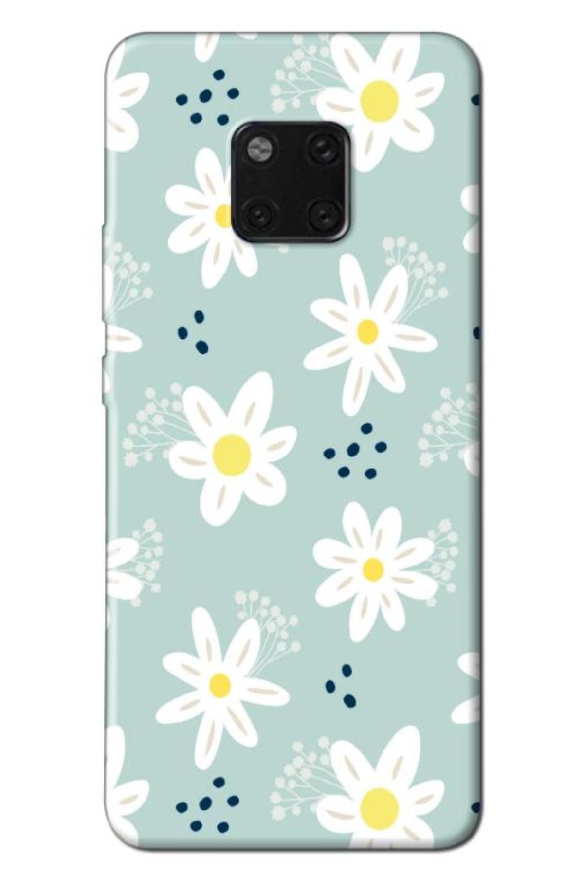 Zebana Huawei Mate 20 Pro Uyumlu Kılıf Bahar Çiçekleri 10 Silikon Kılıf (BASKILI)