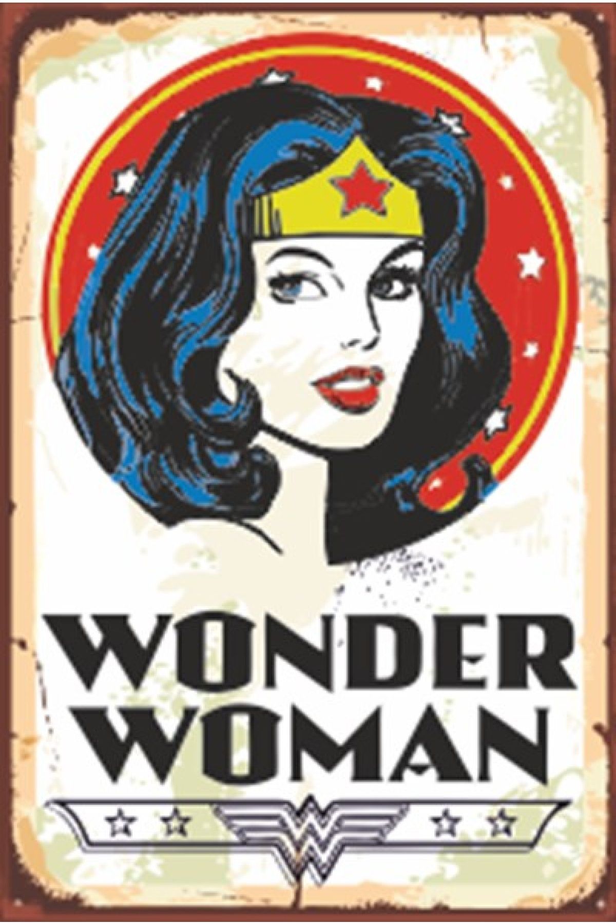Genel Markalar Wonder Woman Pop Art Marvel Retro Ahşap Poster 10*20 Cm