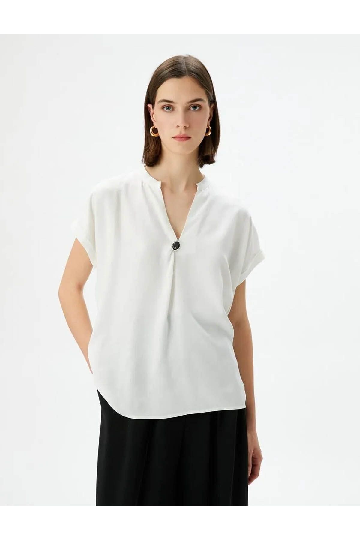 Koton Kadın Bluz Kırık Beyaz 4sak60001pw