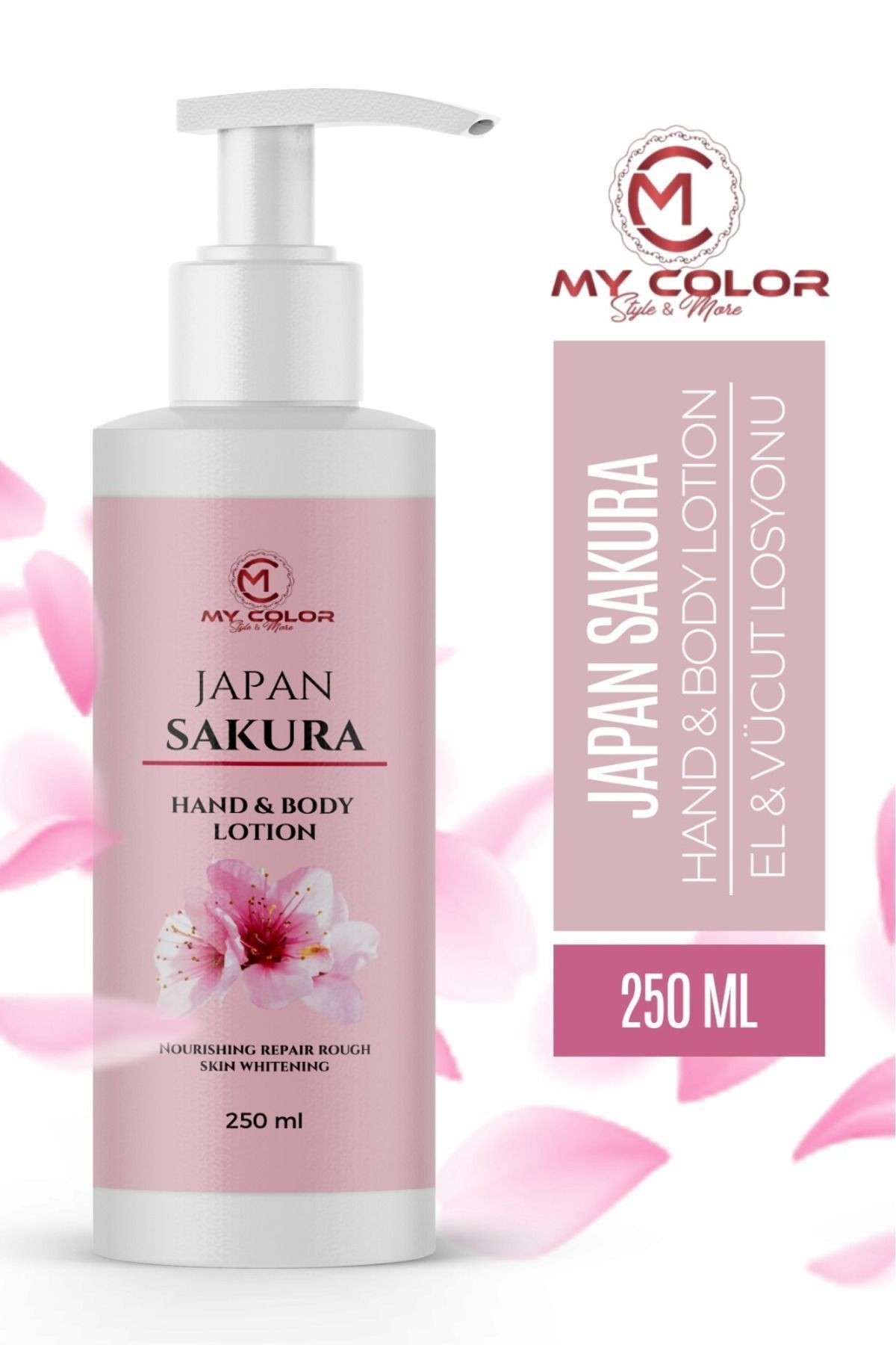 Mycolor Style & More Sakura Çiçeği Nemlendirici Ve Besleyici El,yüz,vücut Kremi 250 ml