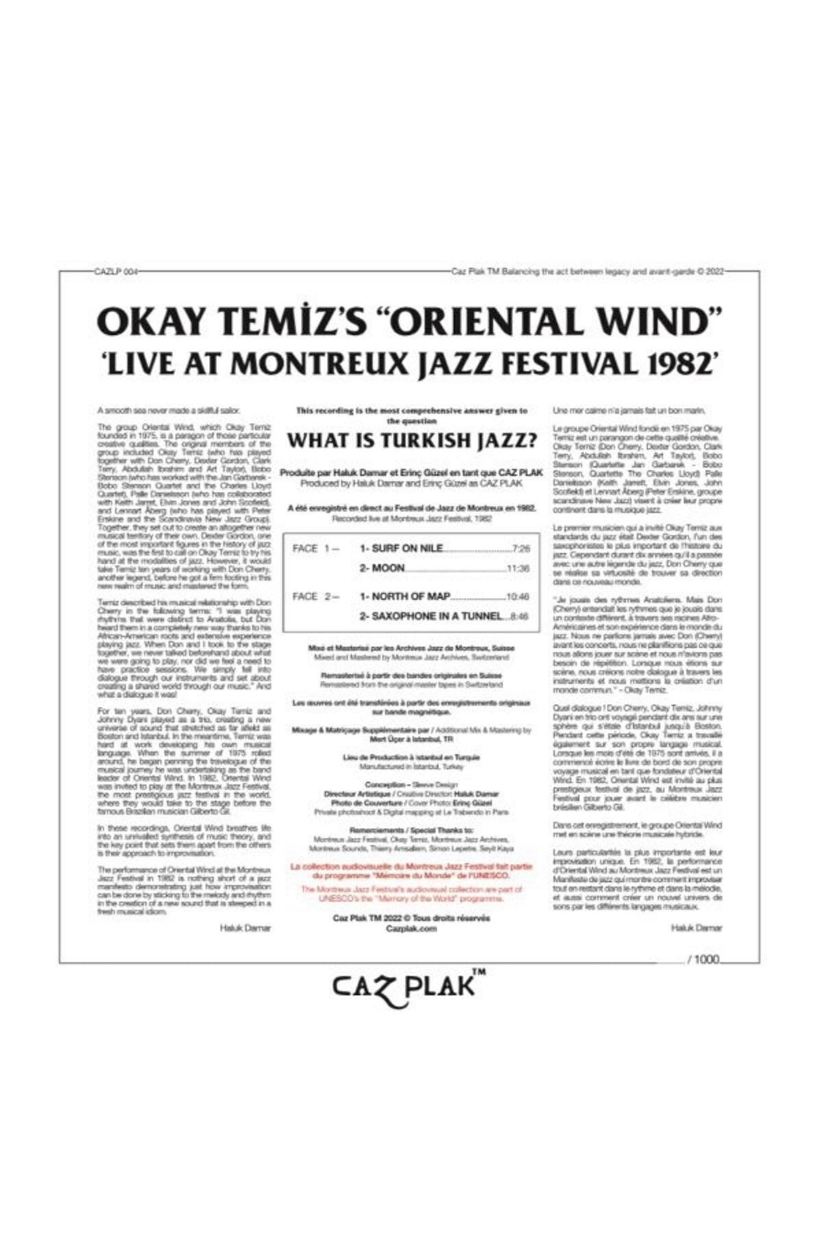 Sony Müzik Okay Temiz, Oriental Wind - Montreux Jazz Festival 1982 (numaralı Avrupa Edisyonu) - (plak)