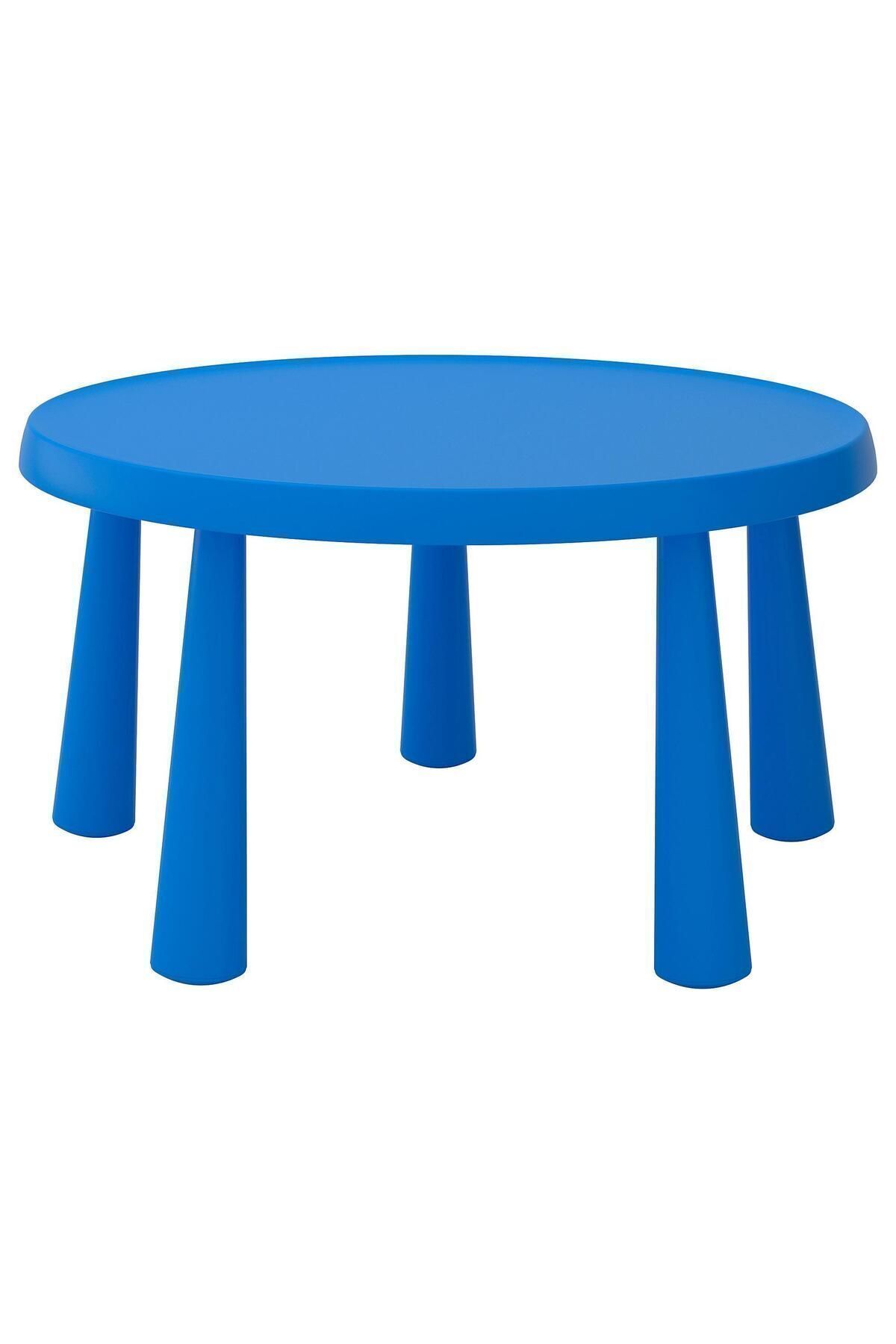 IKEA Çocuk Oyun Masası,yuvarlak Mavi Renk Meridyendukkan 85 Cm Iç-dış Mekan Kullanımı Çocuk Masası