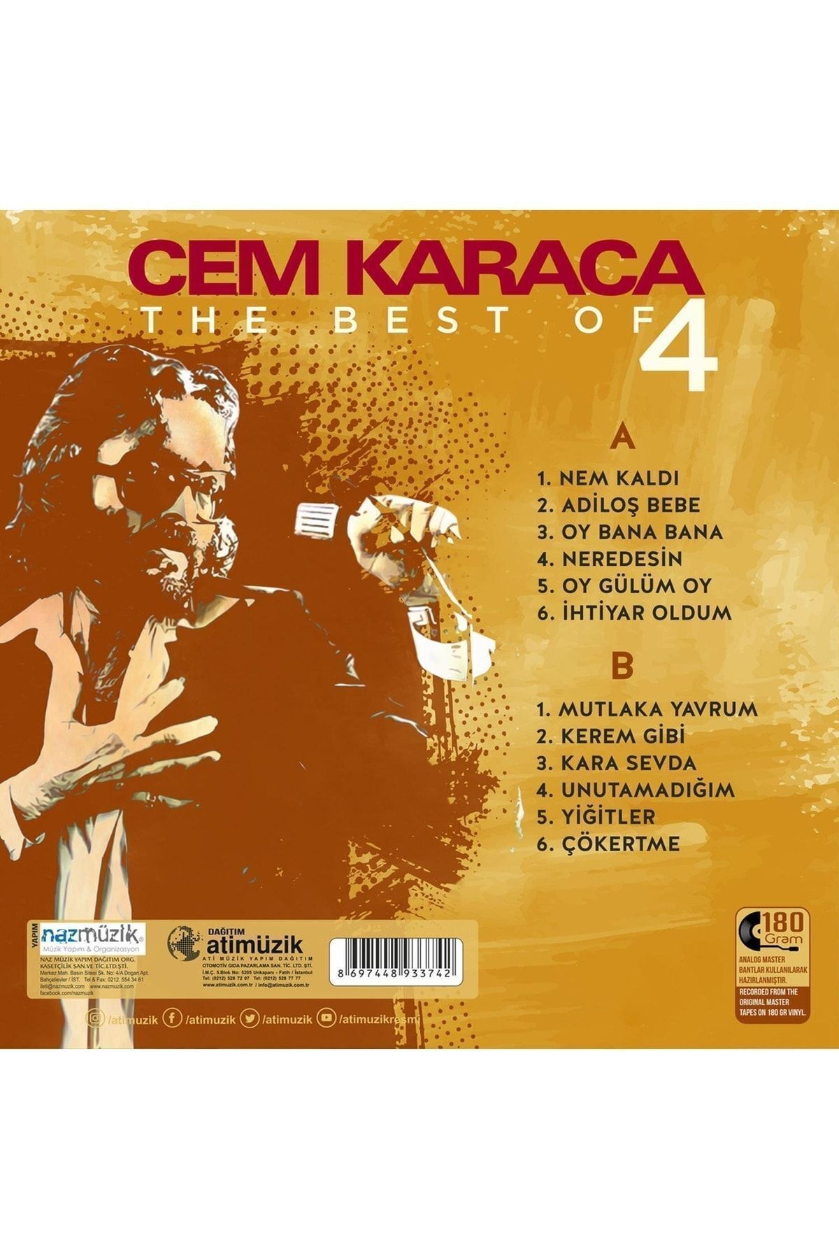 Naz Müzik Cem Karaca - The Best Of 4 (plak)