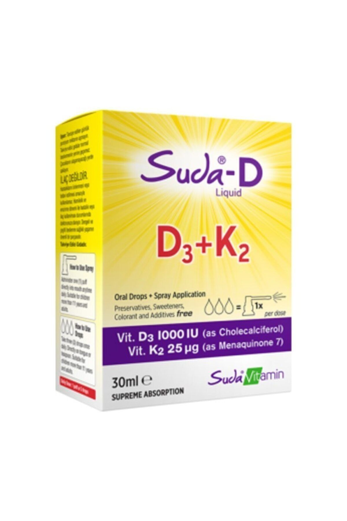 Suda Collagen Suda Vitamin D3+k2 30ml Sprey
