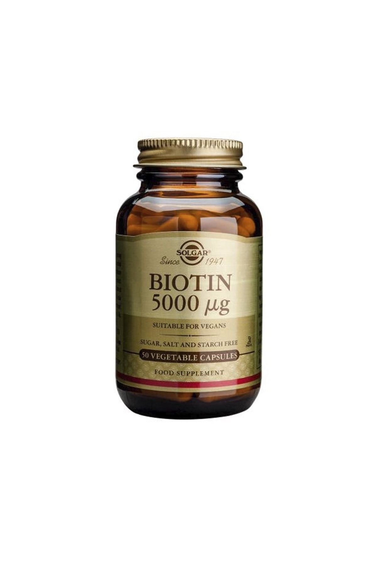 Solgar Biotin 5000 mcg 50 Kapsul Vitamin