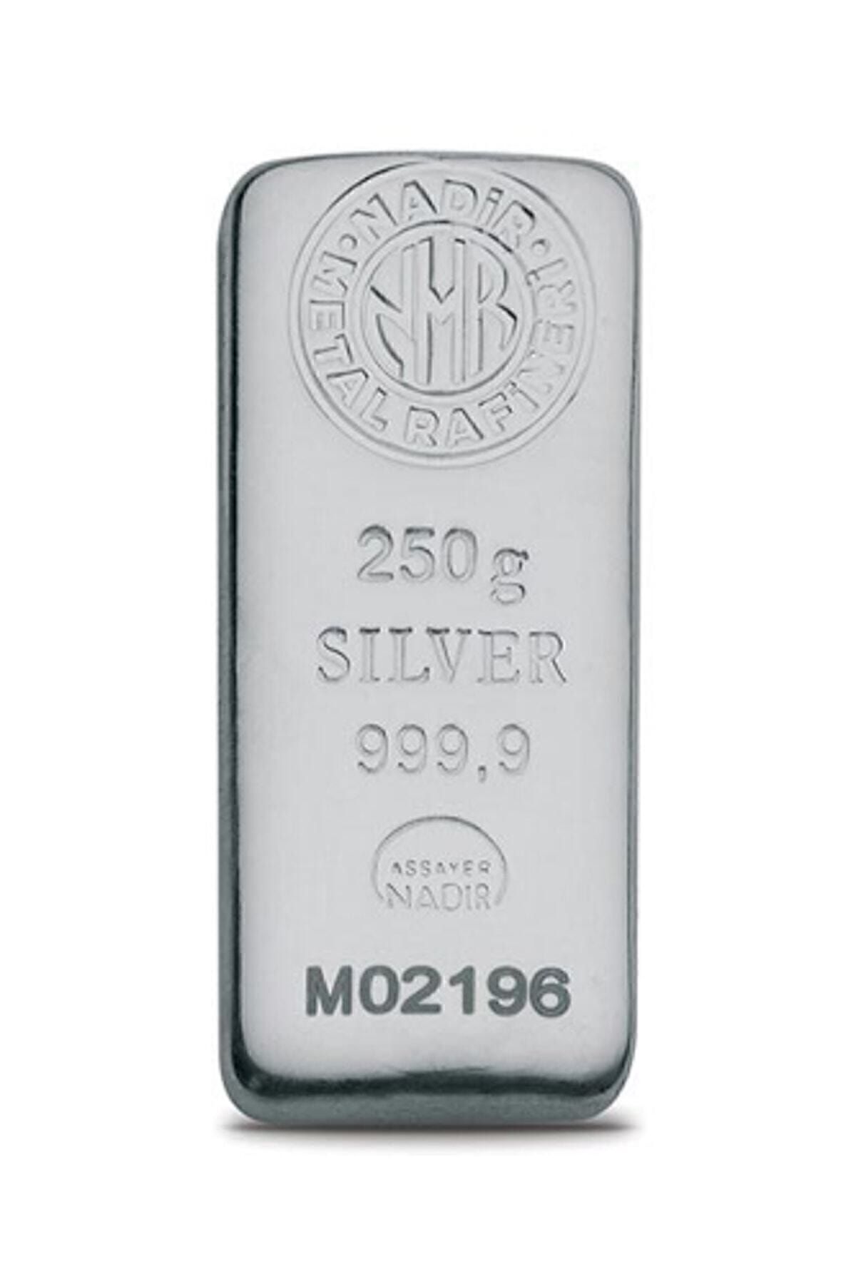 Nadir Gold Uluslararası Geçerli Faturalı 250 gr 999,9 Külçe Gümüş