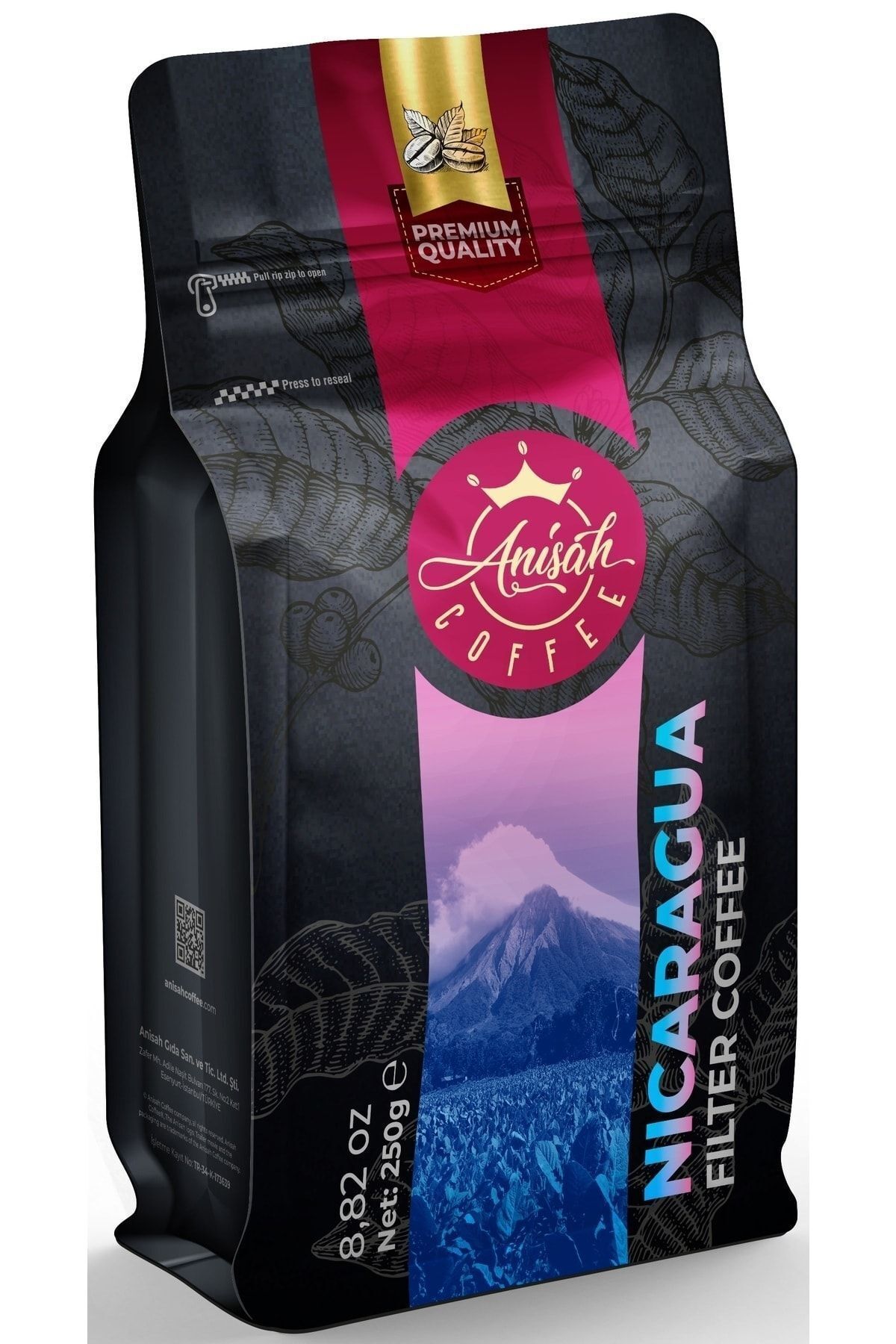 Anisah Coffee Nikaragua Volkanik Topraklar Filtre Kahve | 250g | Zengin Aroma & Dengeli Tat Profili