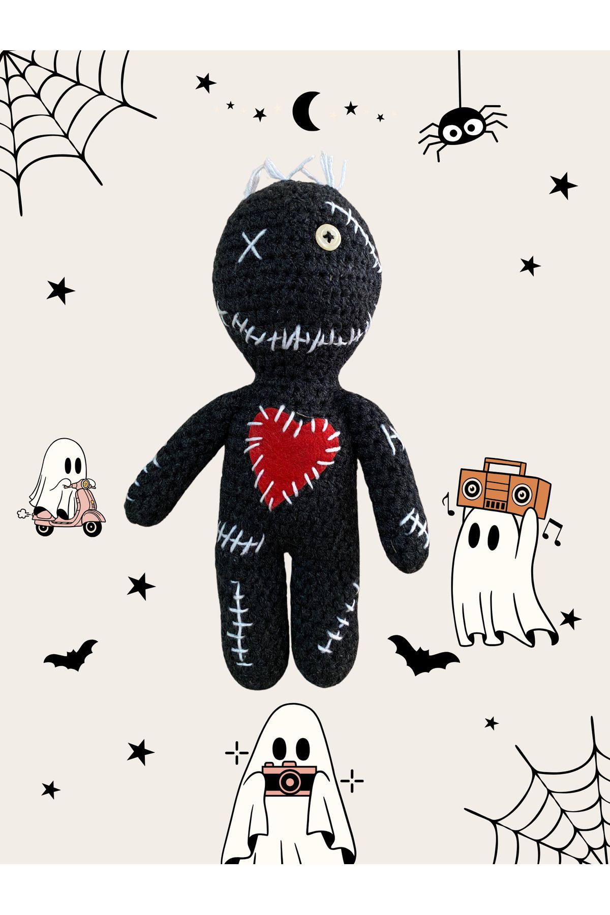 GC Gift Voodoo Bebek Oyuncak Örme Amigurumi Vudu Bebeği Renkli