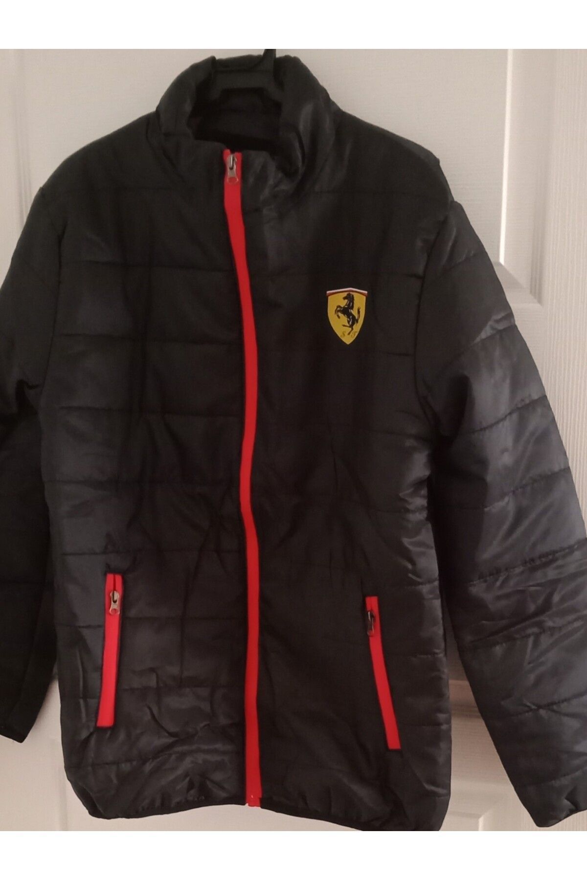 Ferrari Logolu İthal Siyah L Beden Mont