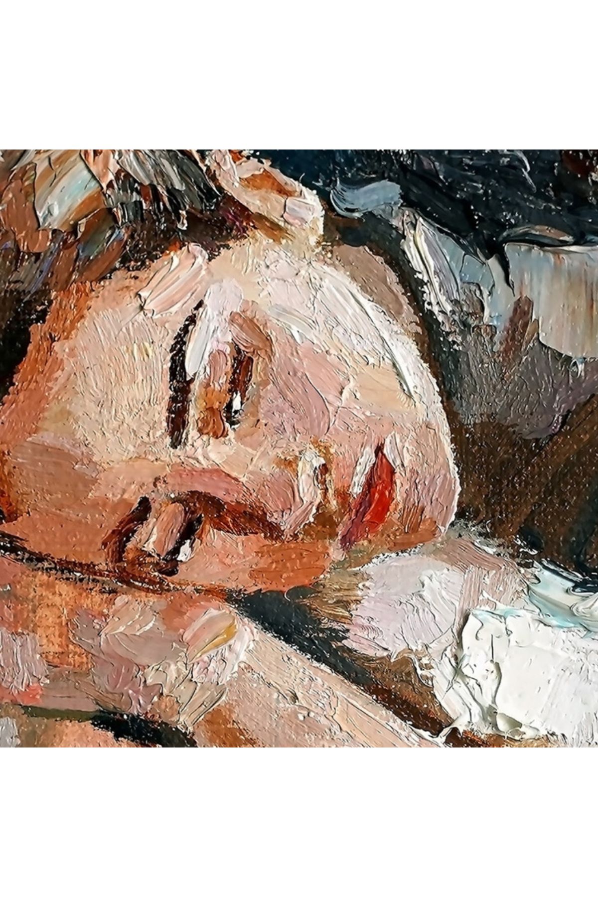 Karkissa Yağlı Boya Kadın Portresi Kanvas Tablo 50 x 70