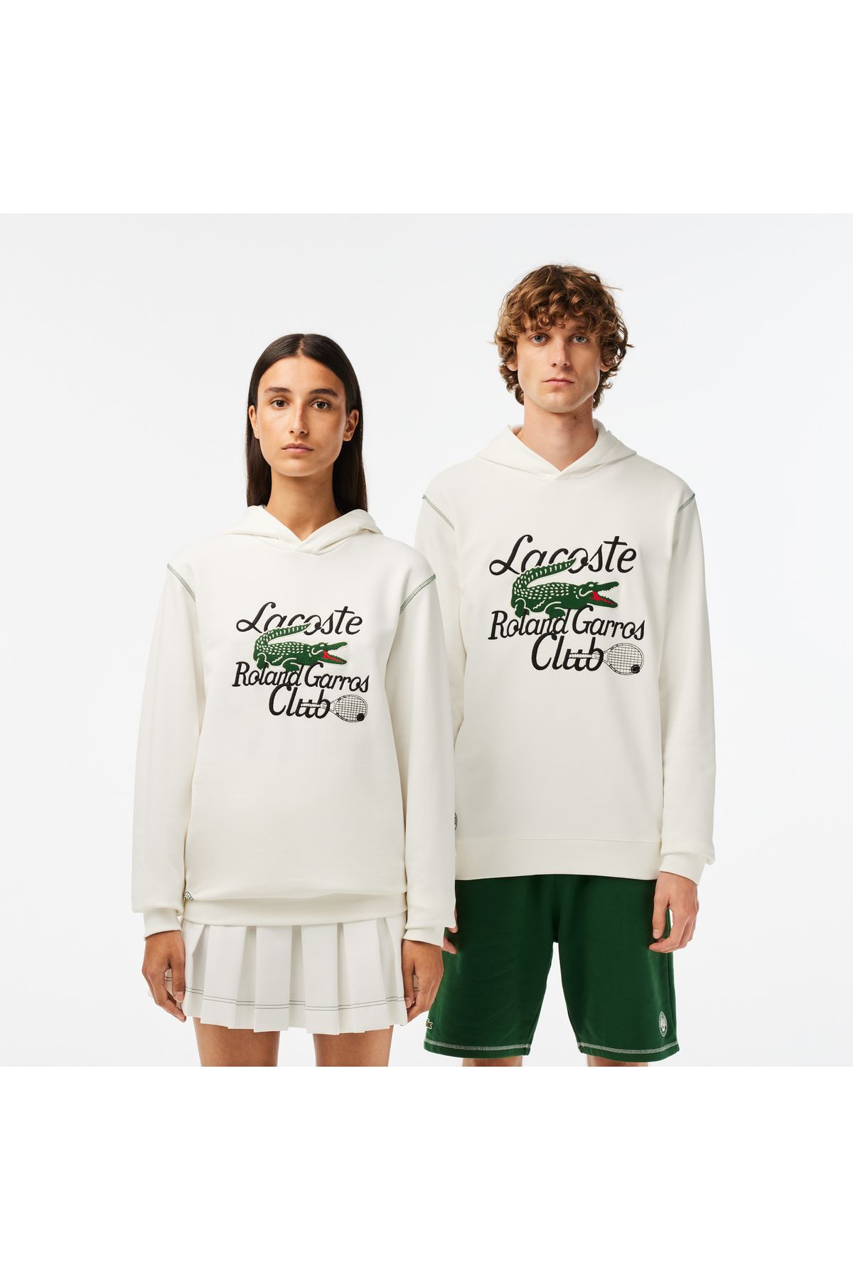 Lacoste Roland Garros Unisex Beyaz Sweatshirt