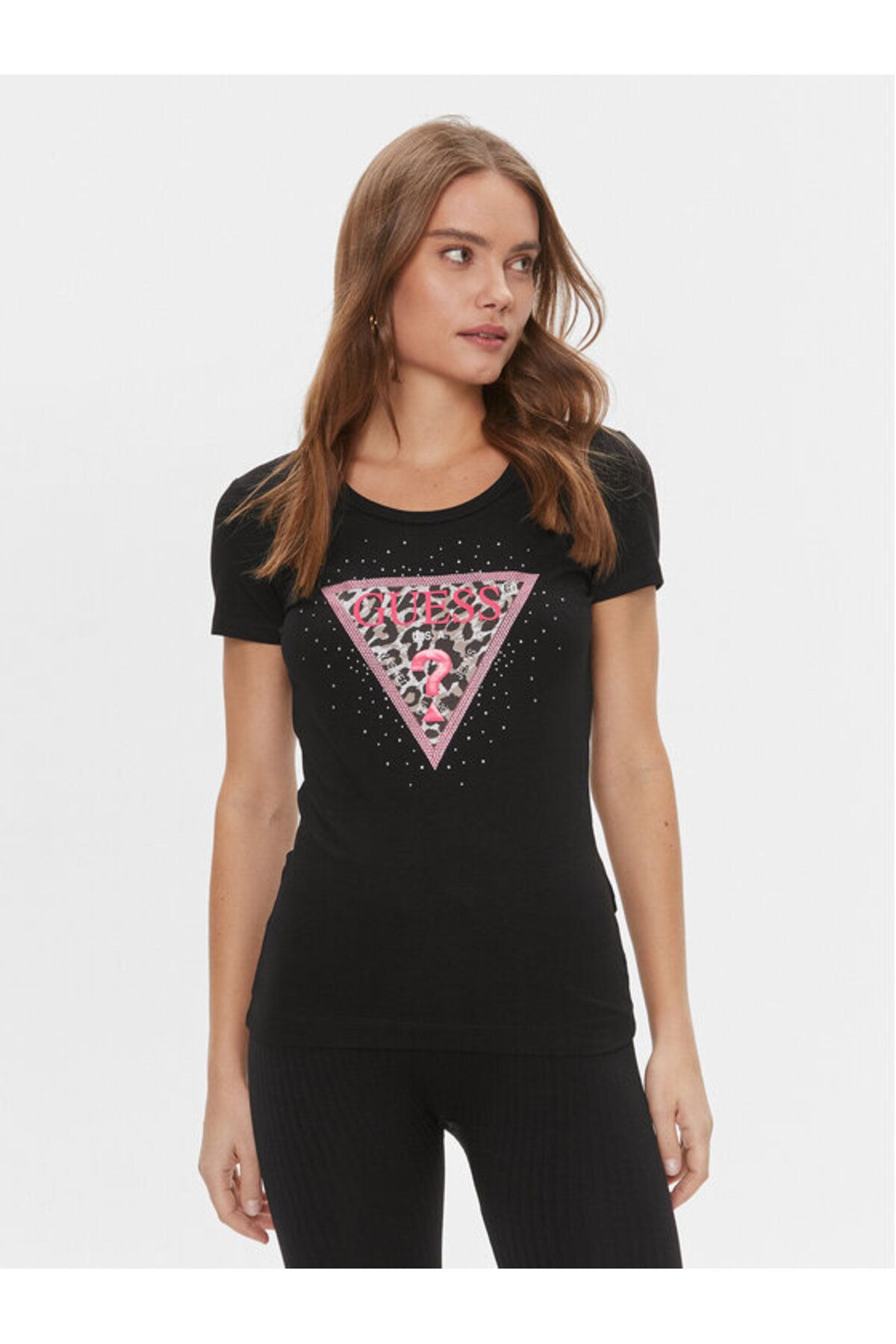 Guess Spring Triangl Kadın Slim Fit T-shirt