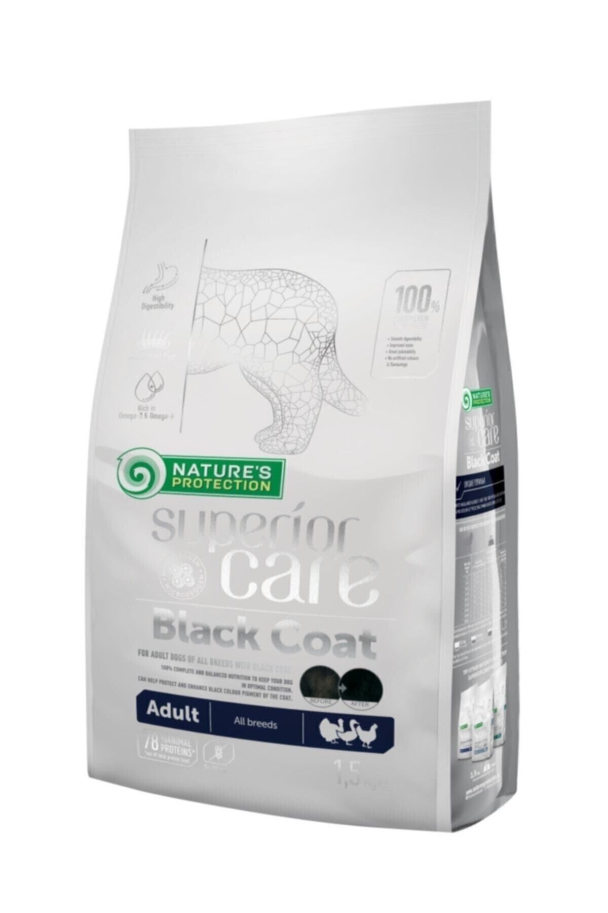 Nature's Protection Np Superior Care Black Coat Poultry Adult All Breeds 1.5kg Food
for Adult Dogs Of All Breeds With Bl