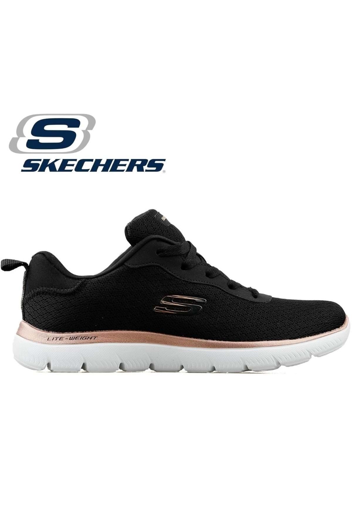 Kids Club Shoes Skechers Summits 88888316TK Günlük Kadın Spor Ayakkabı SİYAH-PEMBE