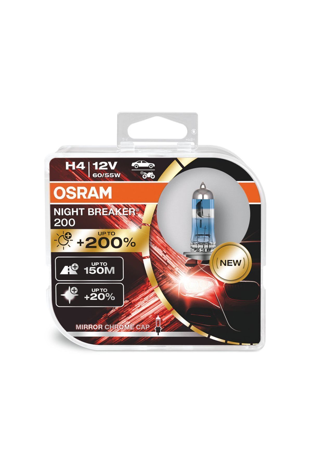 Osram Night Breaker 200 H4 Ampül 2 Adet - %200 Fazla Işık