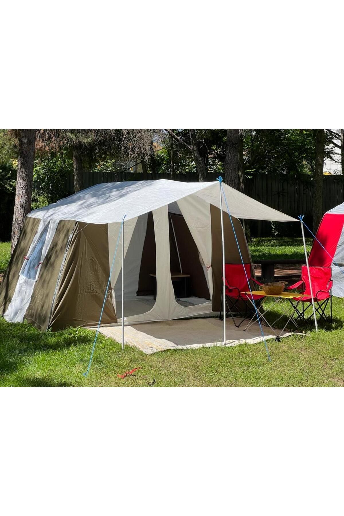 yamaç çadır Mutlaka Açıklamayı Okuyun!! Ferah Kaliteli Kumaşla Haki Renkte Kamp Çadırı