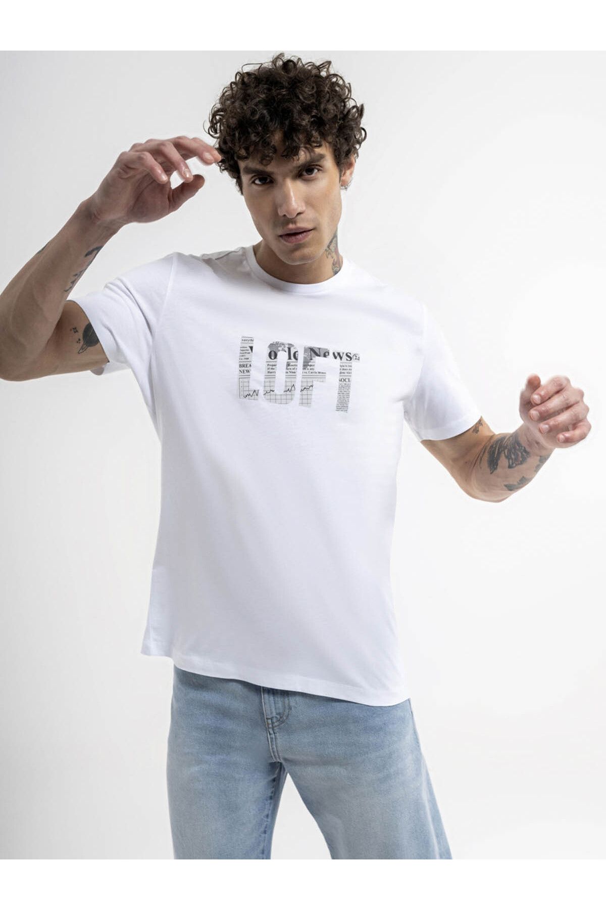 Loft Erkek T-shirt Beyaz Lf2035332