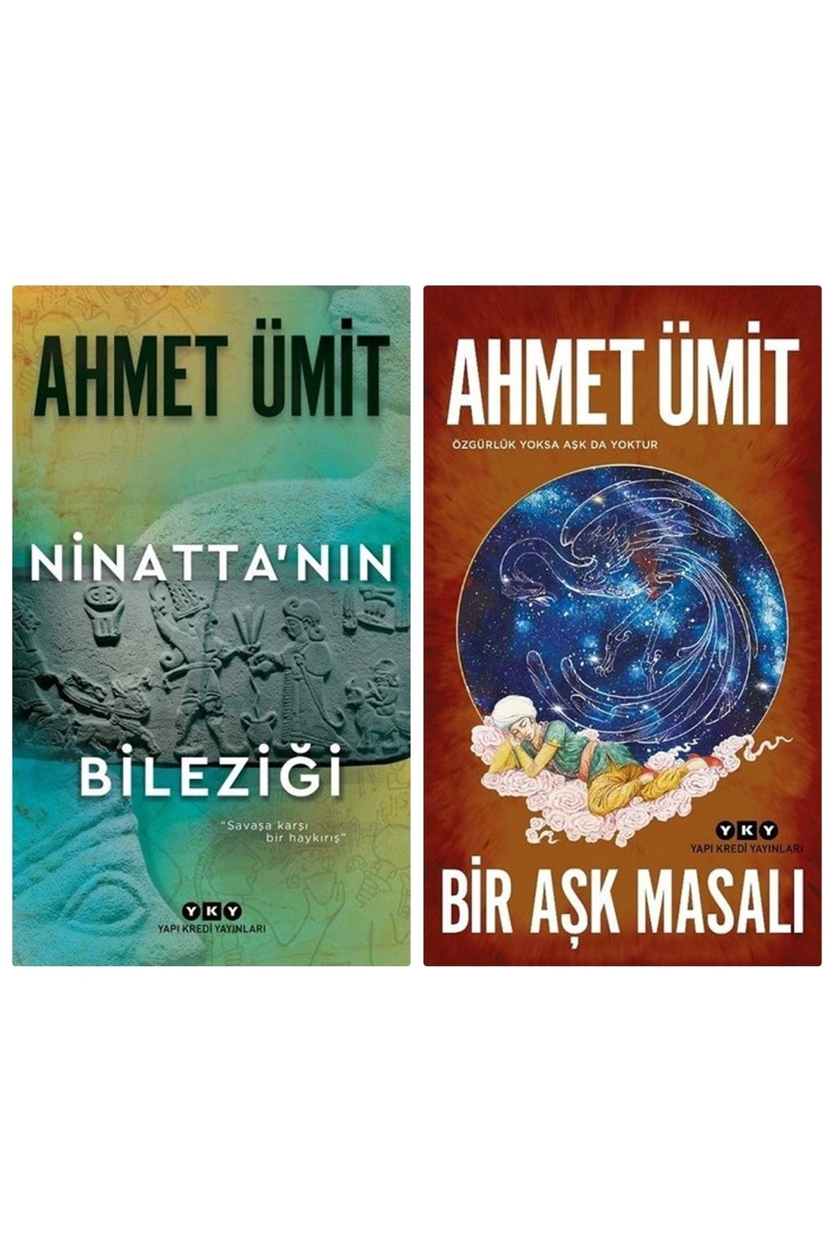 Yapı Kredi Yayınları Bir Aşk Masalı + Ninatta’nın Bileziği Ahmet Ümit 2 Roman