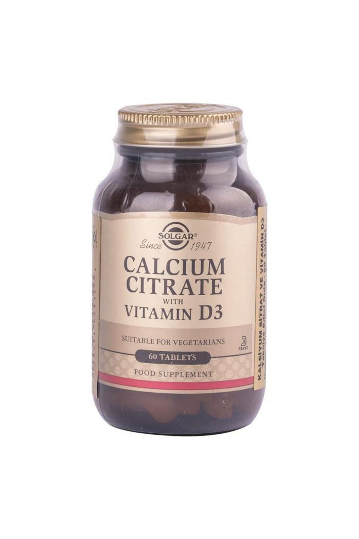 Solgar Calcium Citrate With Vitamin D 3 60 Tablet