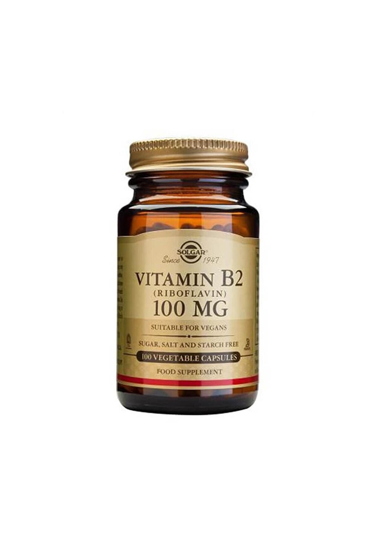 Solgar Vitamin B2 (RİBOFLAVİN) 100 Mg 100 Kapsül Fiyatı, Yorumları