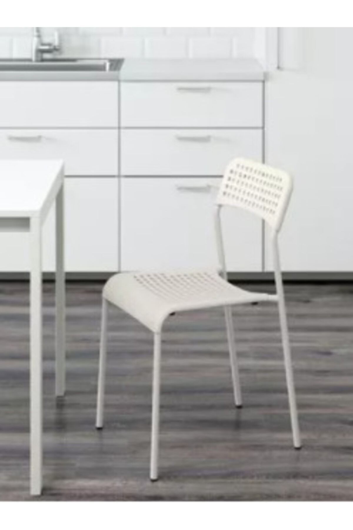 IKEA Beyaz Adde Sandalye Polyester Plastik 1 Belirtilmemiş Sandalye