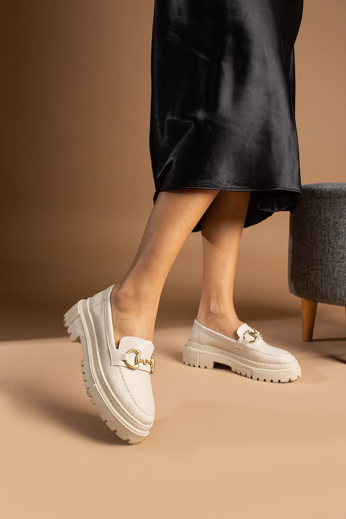 Muhuco Kadın Günlük Ayakkabı Klasik Ortopedik Loafer Ayakkabı